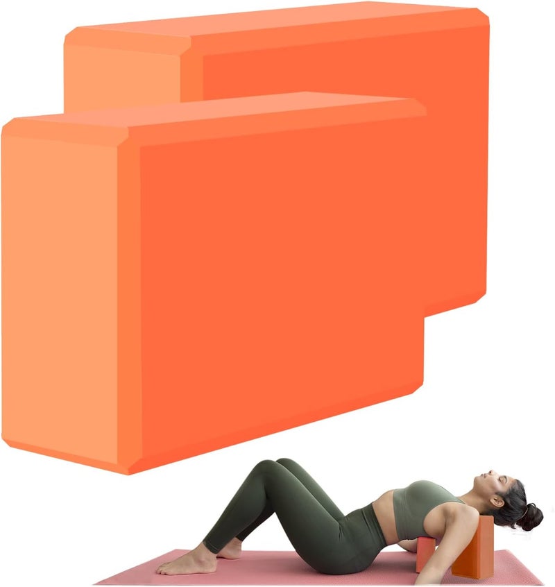 MBKHFLL Yoga Block - Supportive Latex-Free Eva Foam - Soft Non-Slip Surface with Beveled Edges for Yoga, Pilates, Meditation - Yoga Accessories for Stability, Balance, Deepen Stretches - Image 1